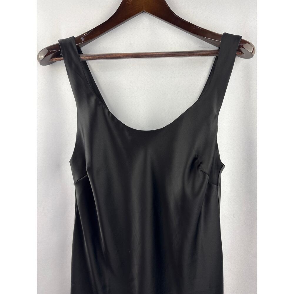 Women’s ASOS Design Size 10 Black Satin Tank Dress - Picture 2 of 5